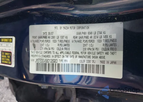 2008 Mazda Cx-9 Grand Touring из США, поврежденный, VIN JM3TB38V880128983